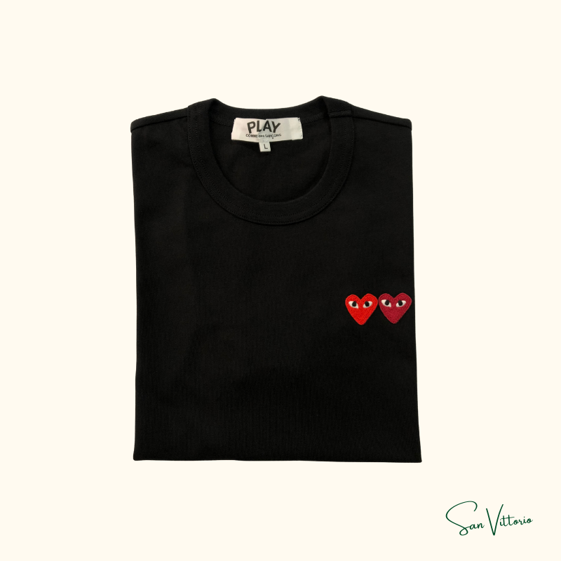 Camiseta "Double Hearts" CDG (Open Box)