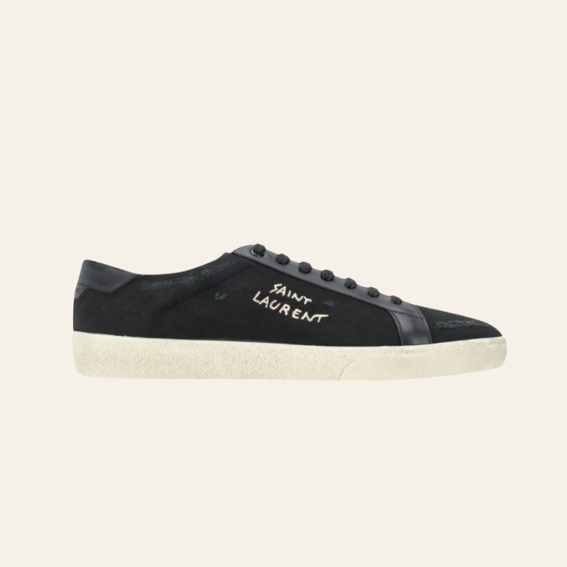 Tênis Cano Baixo Yves Saint Laurent Preto